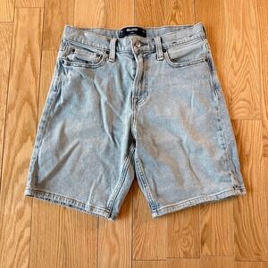 Hollister Epic Flex Loose Light Wash 8 Inch Inseam Denim Shorts Mens 29